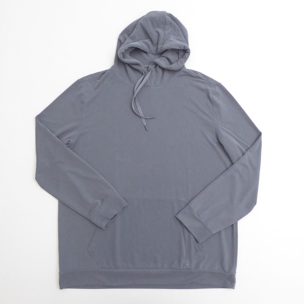 Cozy Earth Mens Hoodie Gray Blue Modal Blend Pullover Size Large
